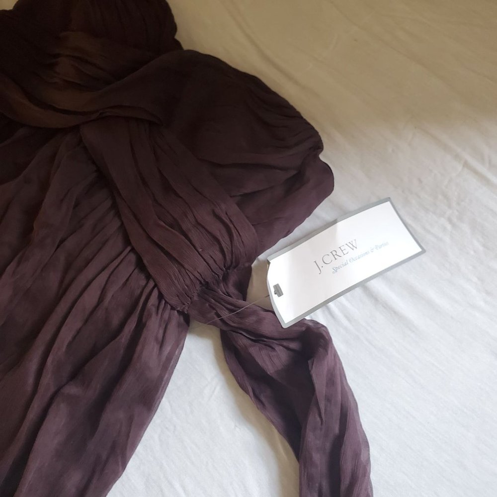 BNWT J CREW Arabelle formal chiffon floor length bridesmaid - Picture 3 of 8